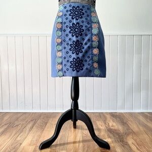 Lily Brown Broderie Anglais Boho Floral Embroidered Mini Skirt Size S
